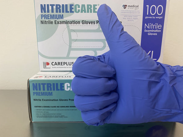 NITRILE EXAM GLOVE BLUE (10 BOXES OF 100 PER CASE)